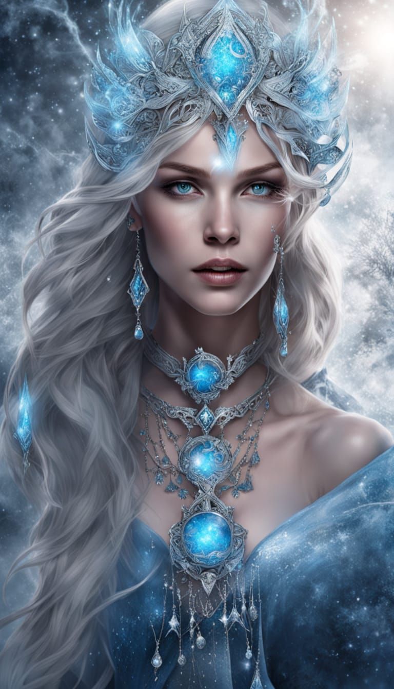 Sorceress Azura Commands Winter's Fury in Ancient Bronze Age...