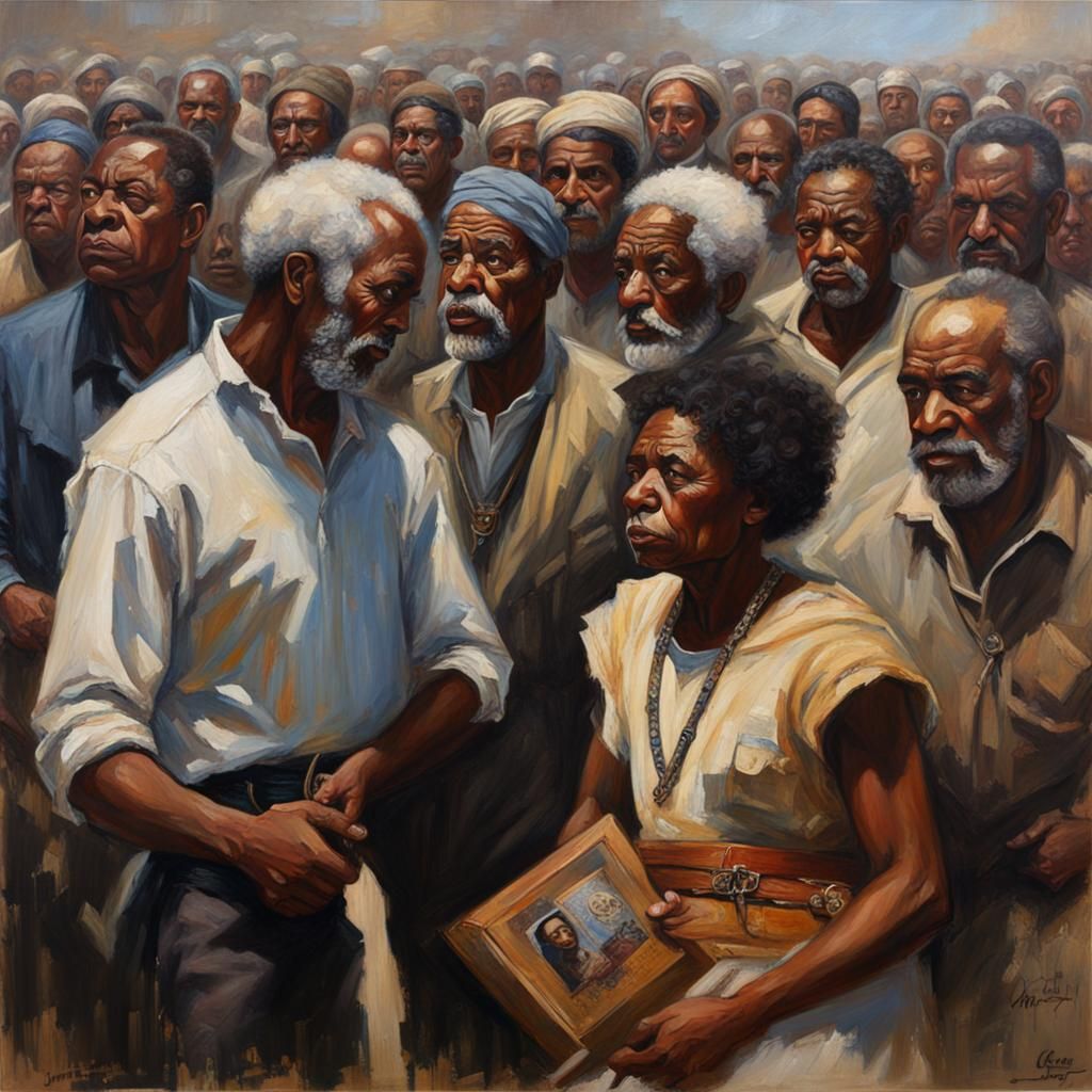 Black History in Oil Painting Style