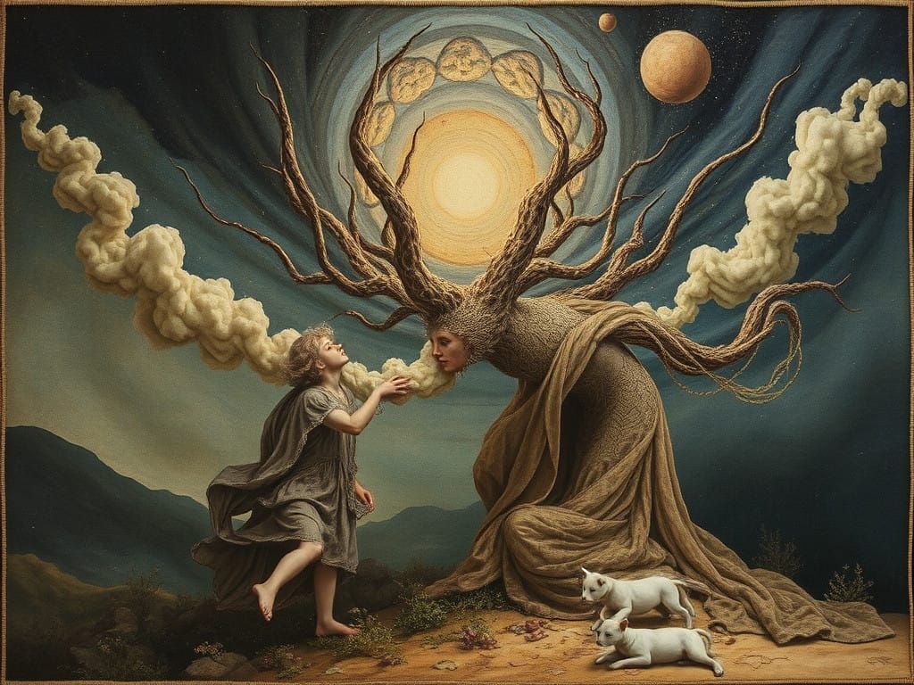 Surrealist Tapestry of Metaphysical Transformation