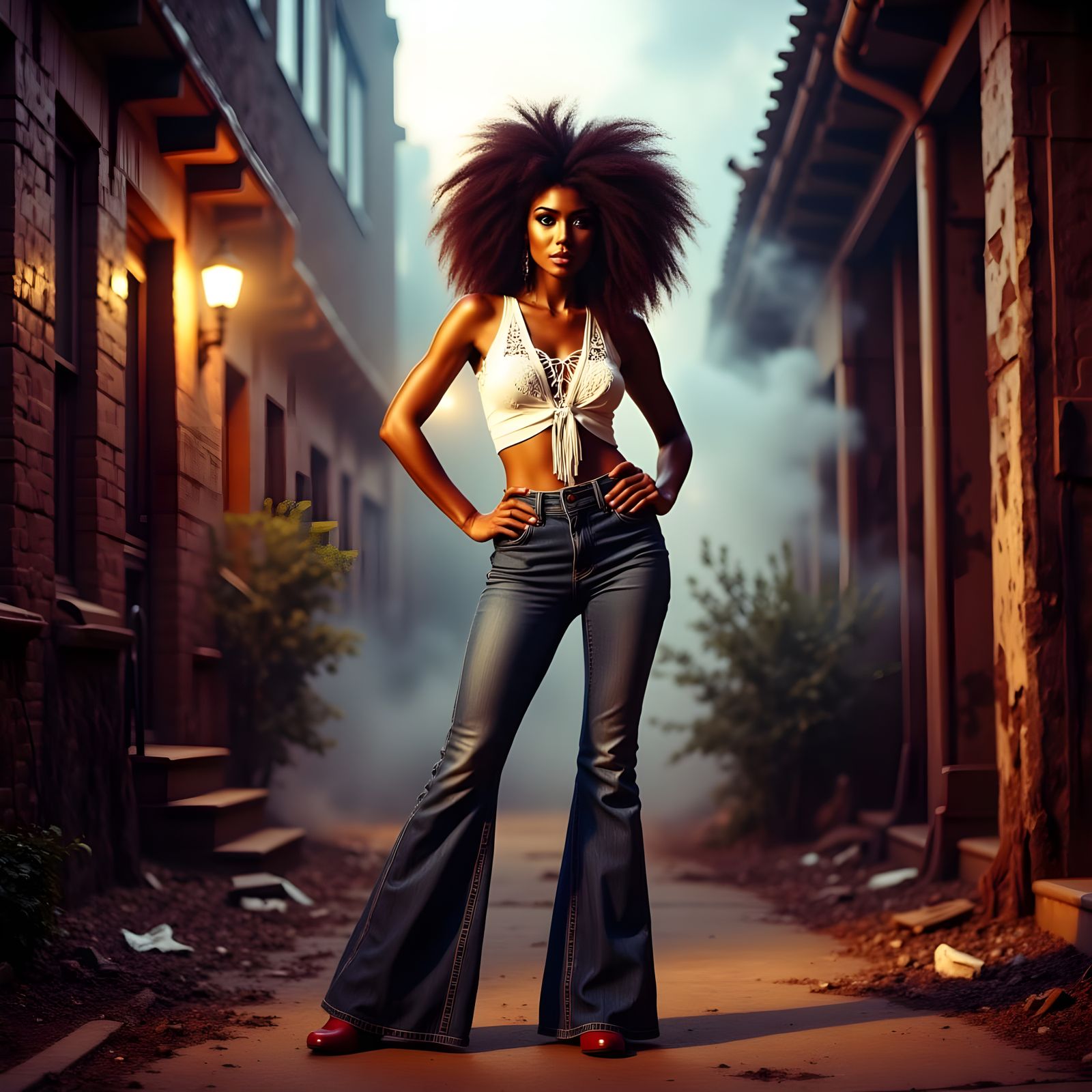 Pam Grier as Foxxy Brown in 70s Style