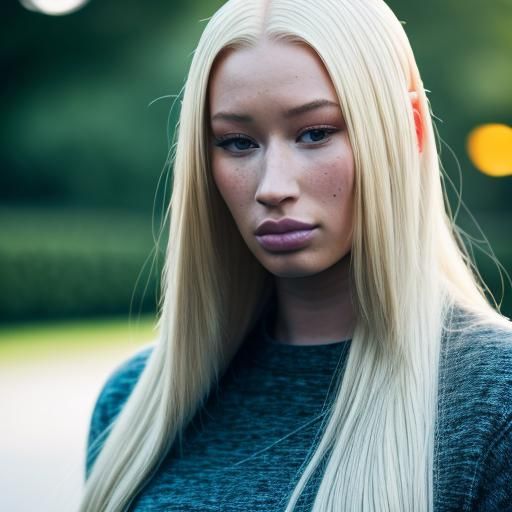 Iggy Azalea Portrait with Long Hair in Natural Light