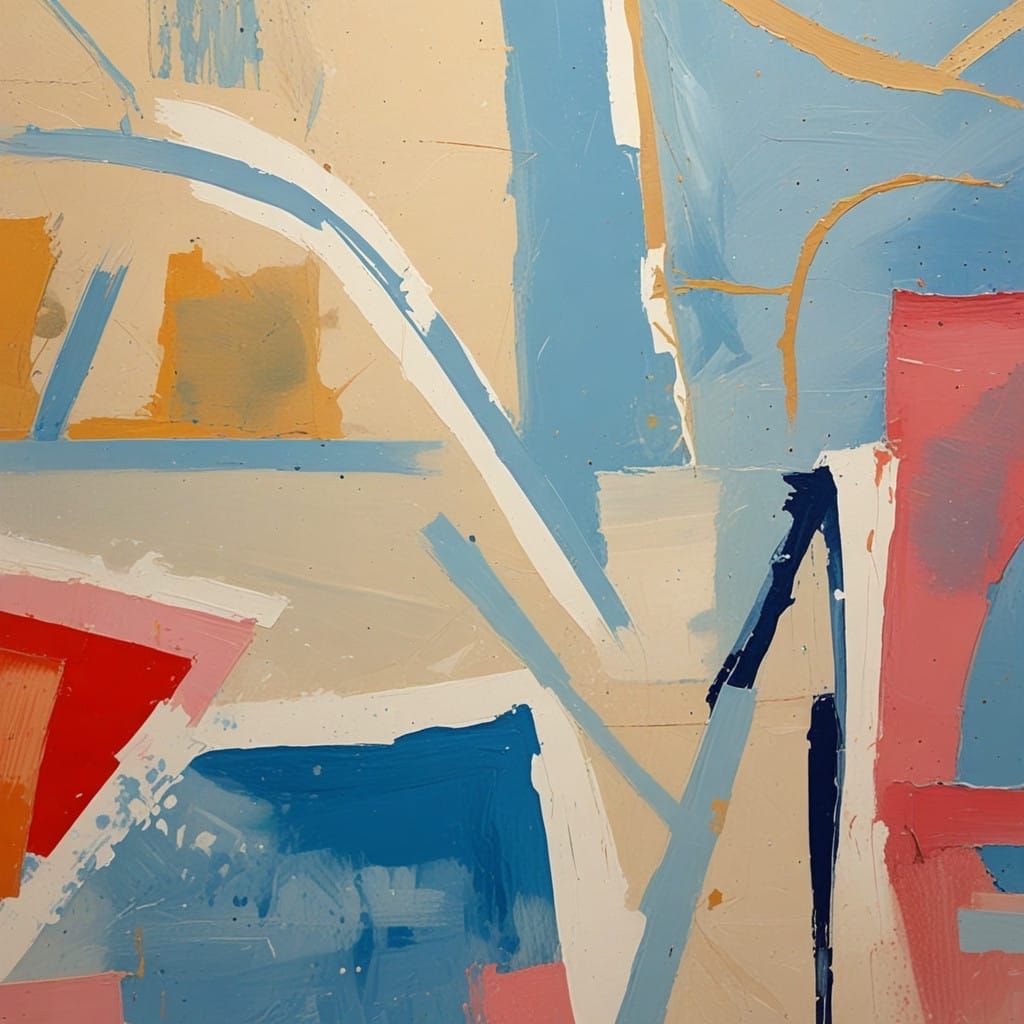 Expressive Abstract Painting in Vibrant Colors