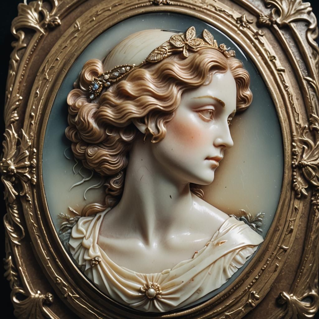 Woman as Shell Cameo in Cinematic Style