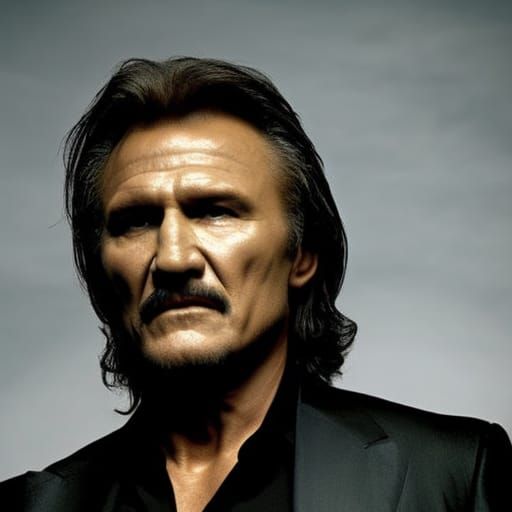 Retro-Futuristic Heavy Metal Portrait in Apocalyptic Setting