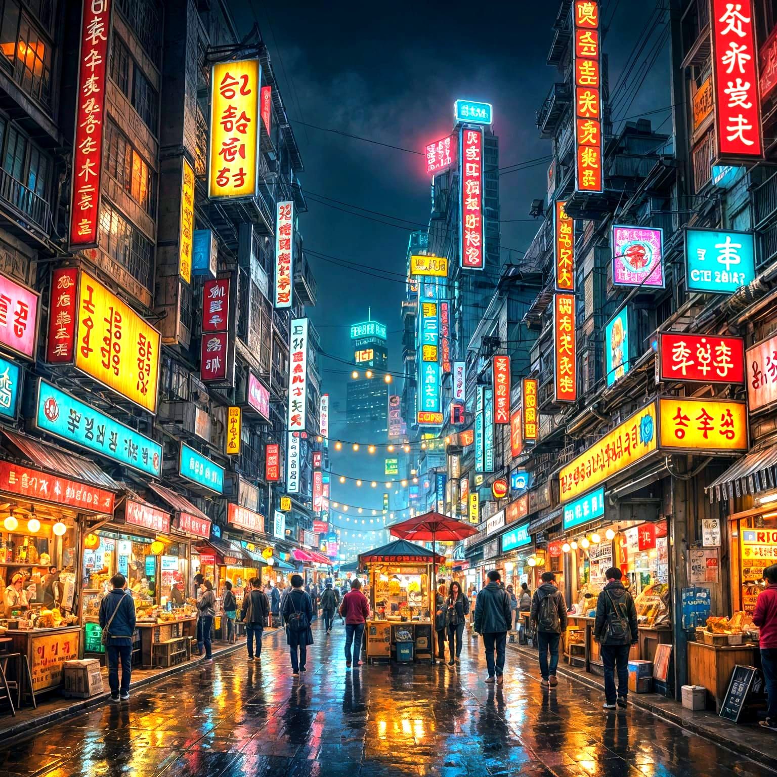 Korean Street Food: A Digital Matte Painting