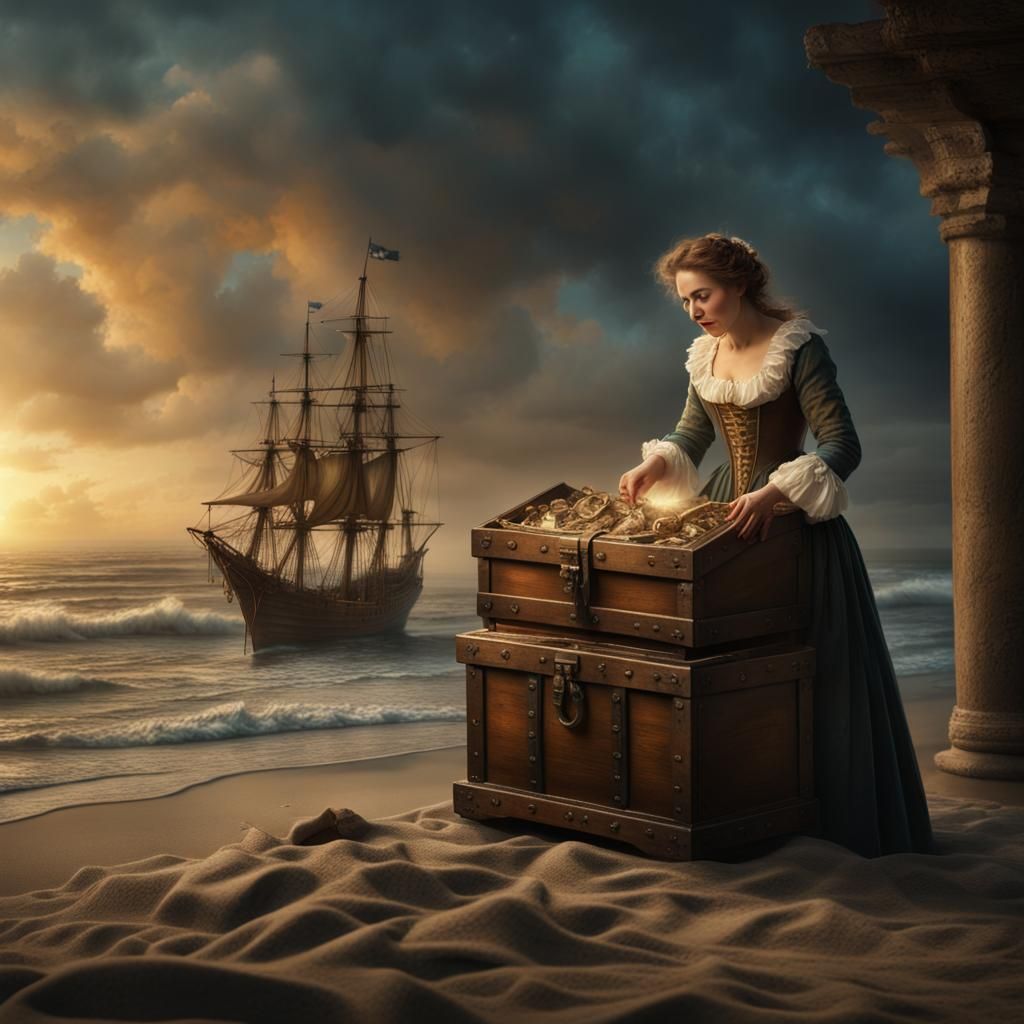 Woman Finds Treasure on Wrecked Ship Beach