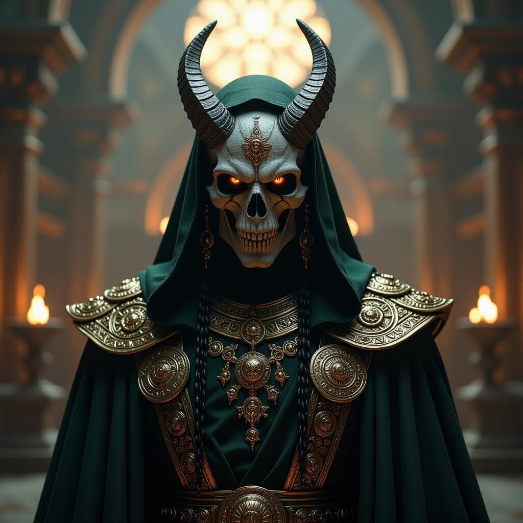 Marduk Demon in Occult Temple | Cinematic Portrait