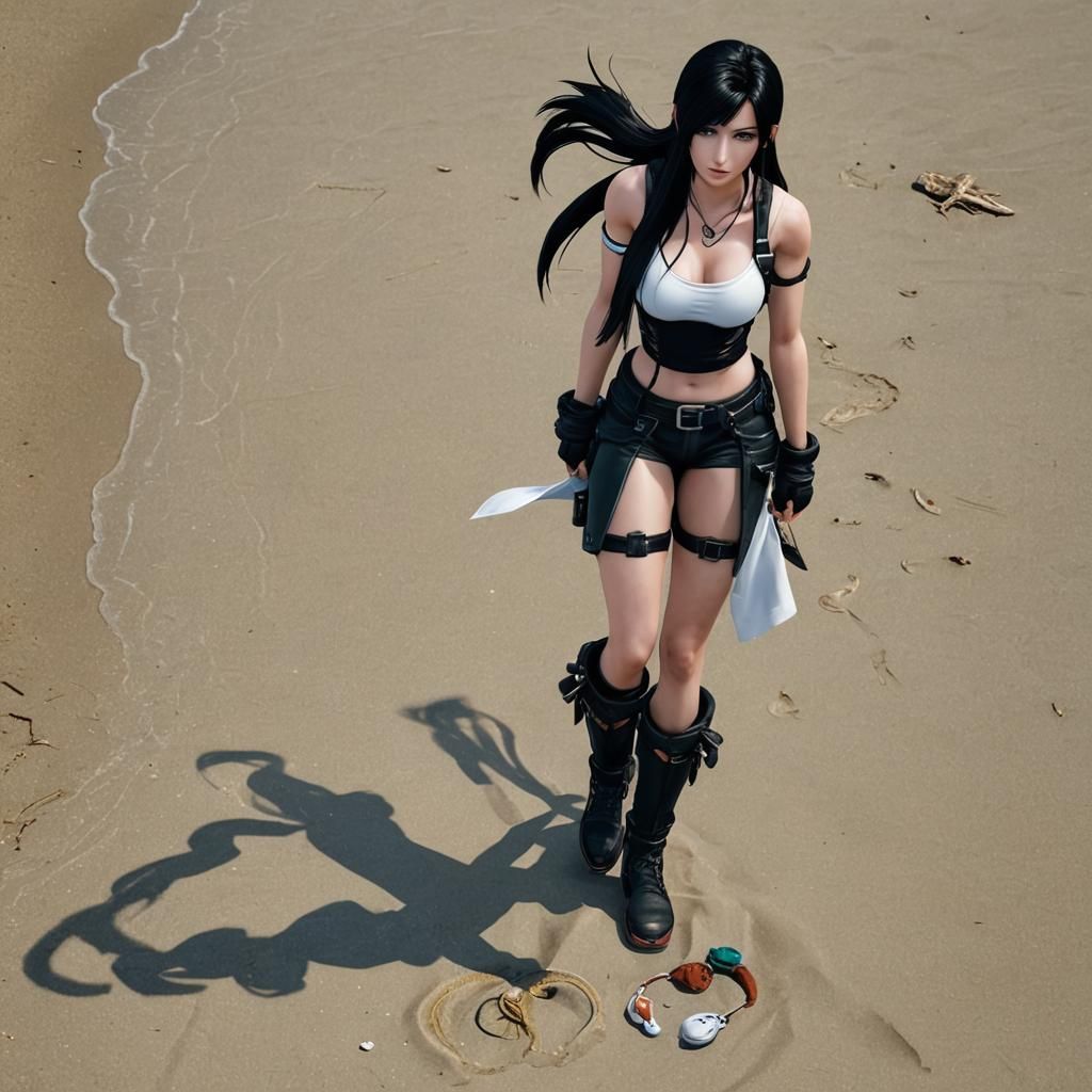 Tifa Lockhart Enjoying a Day at the Beach