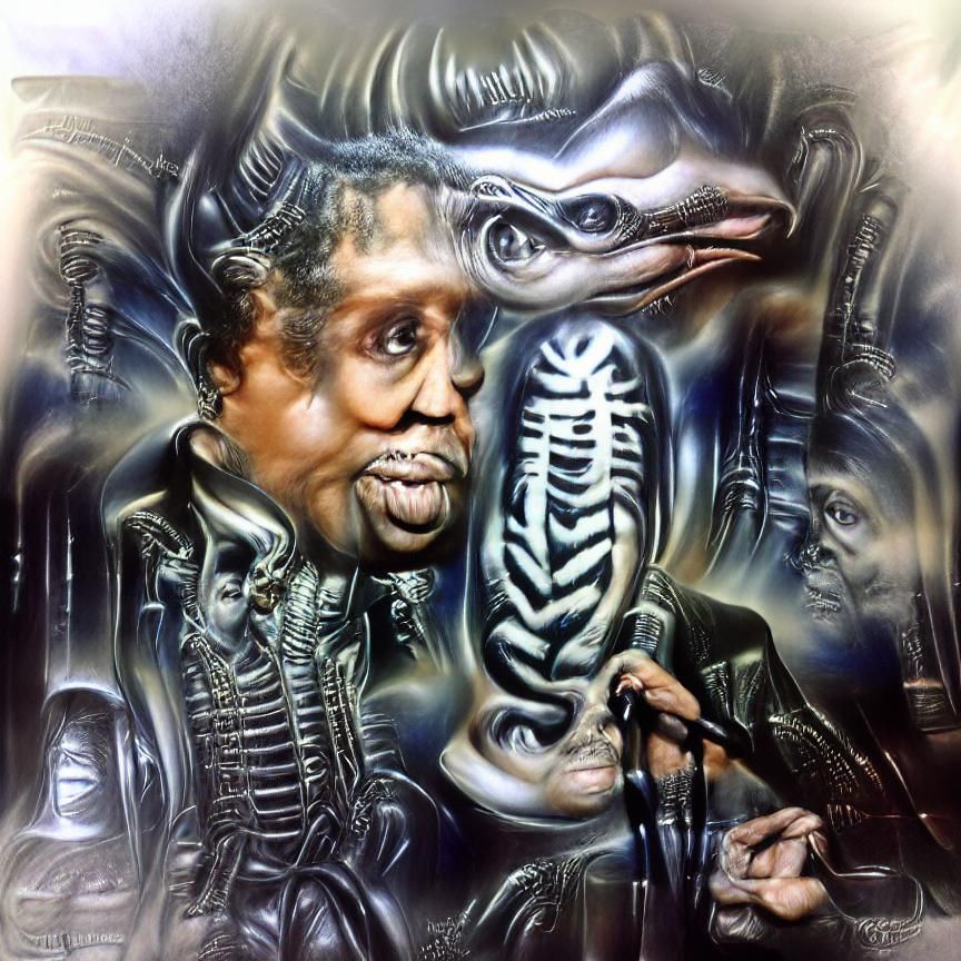 Screamin’ Jay Hawkins as Giger Airbrush Art