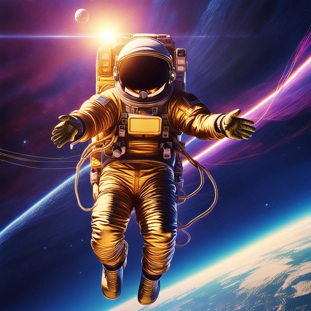 Astronaut's Descent: A Cinematic Free Fall