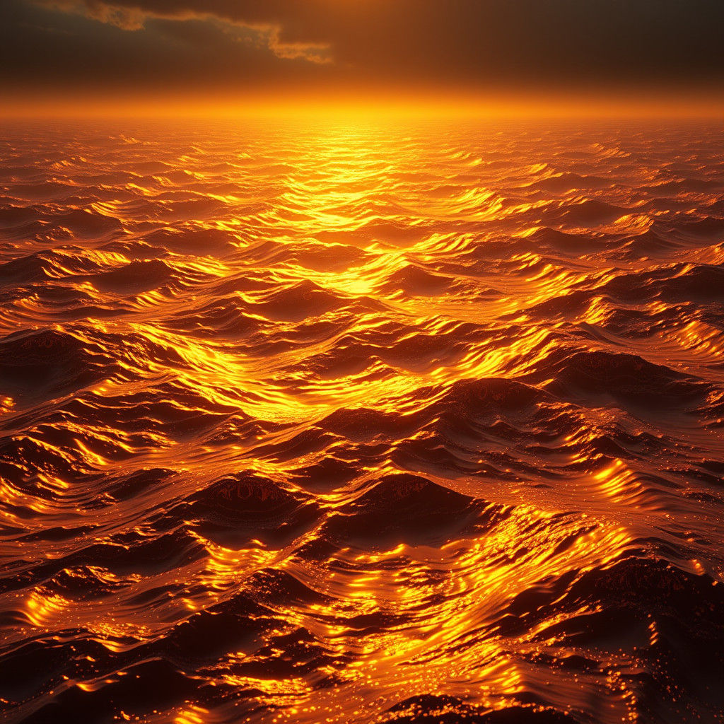 Endless Sea of Gold: A Shimmering Fantasy Landscape