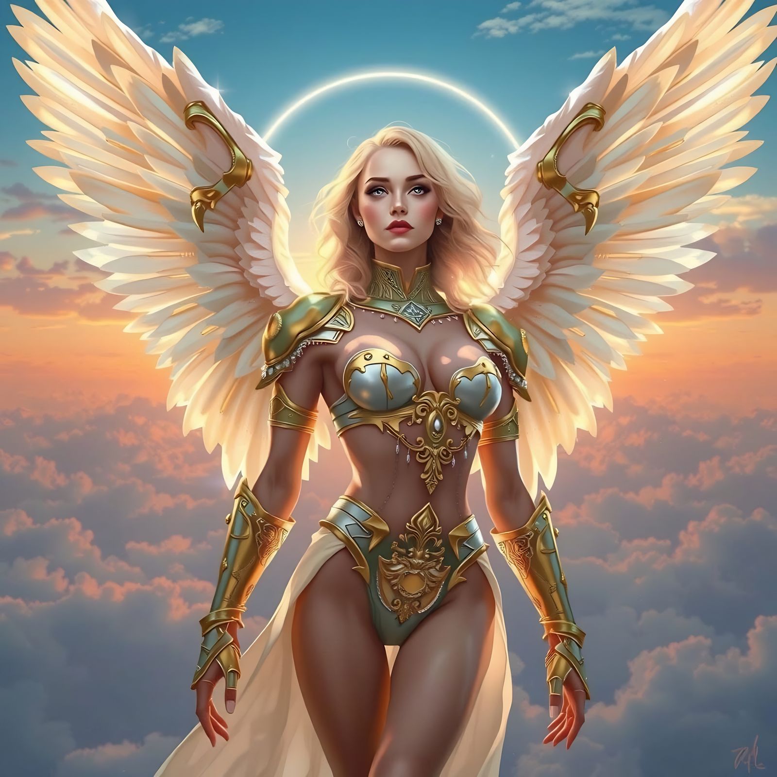 Archangel in Translucent Neoclassical Style