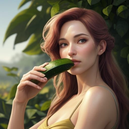 Stardew Valley's Jodi Savoring a Refreshing Treat