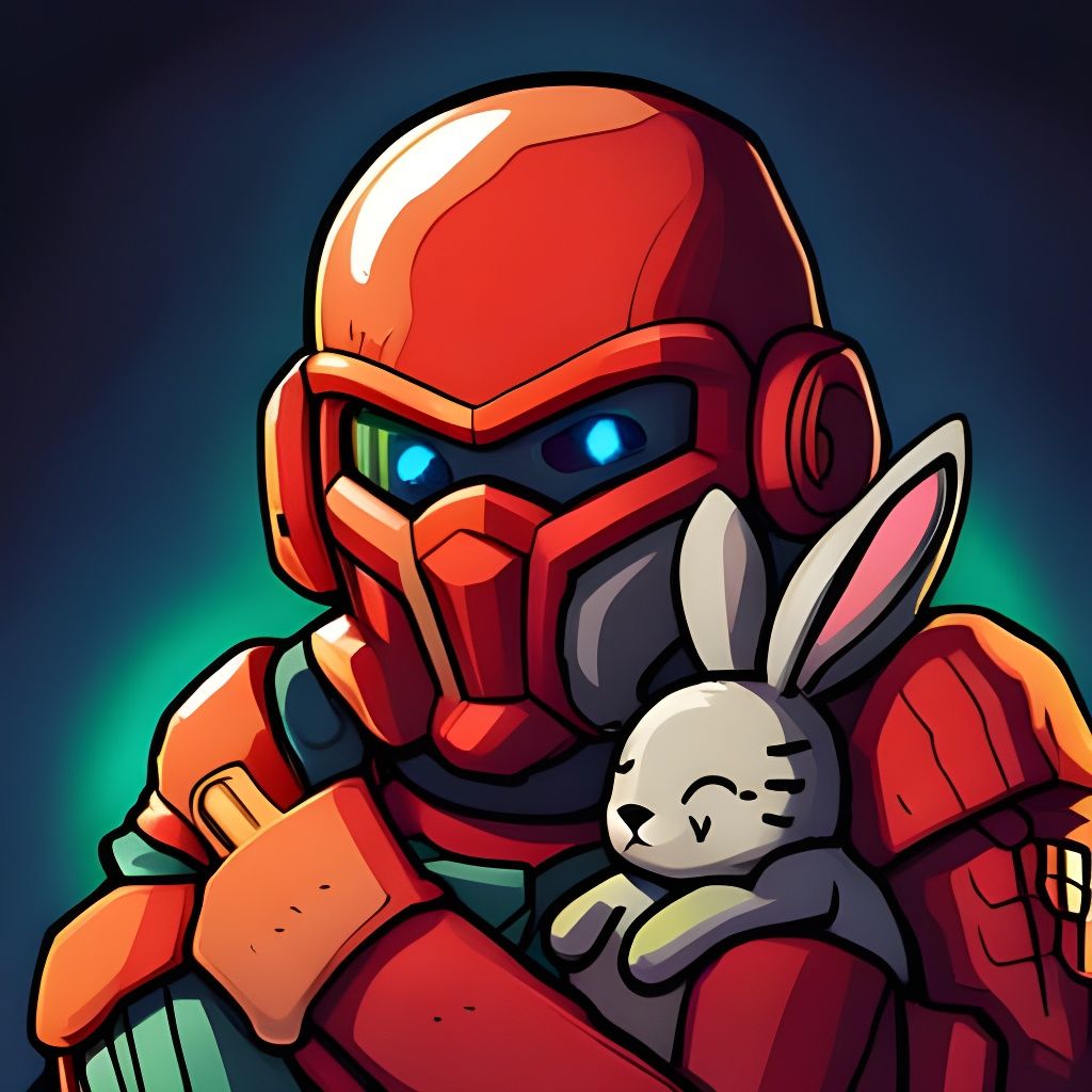 Gaming Icon Cuddles Furry Friend