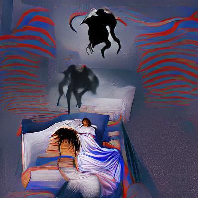 AI Generated Image of Sleep Paralysis