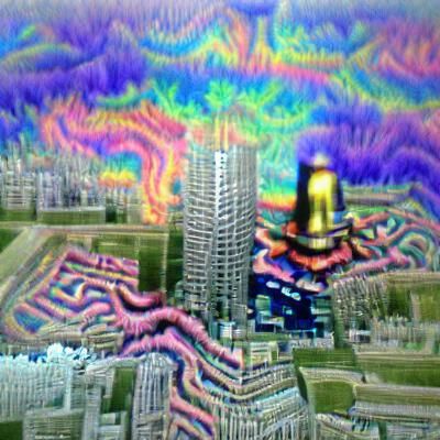 Psychedelic Glitch: Eldritch Skyscrapers in Thermal Vision