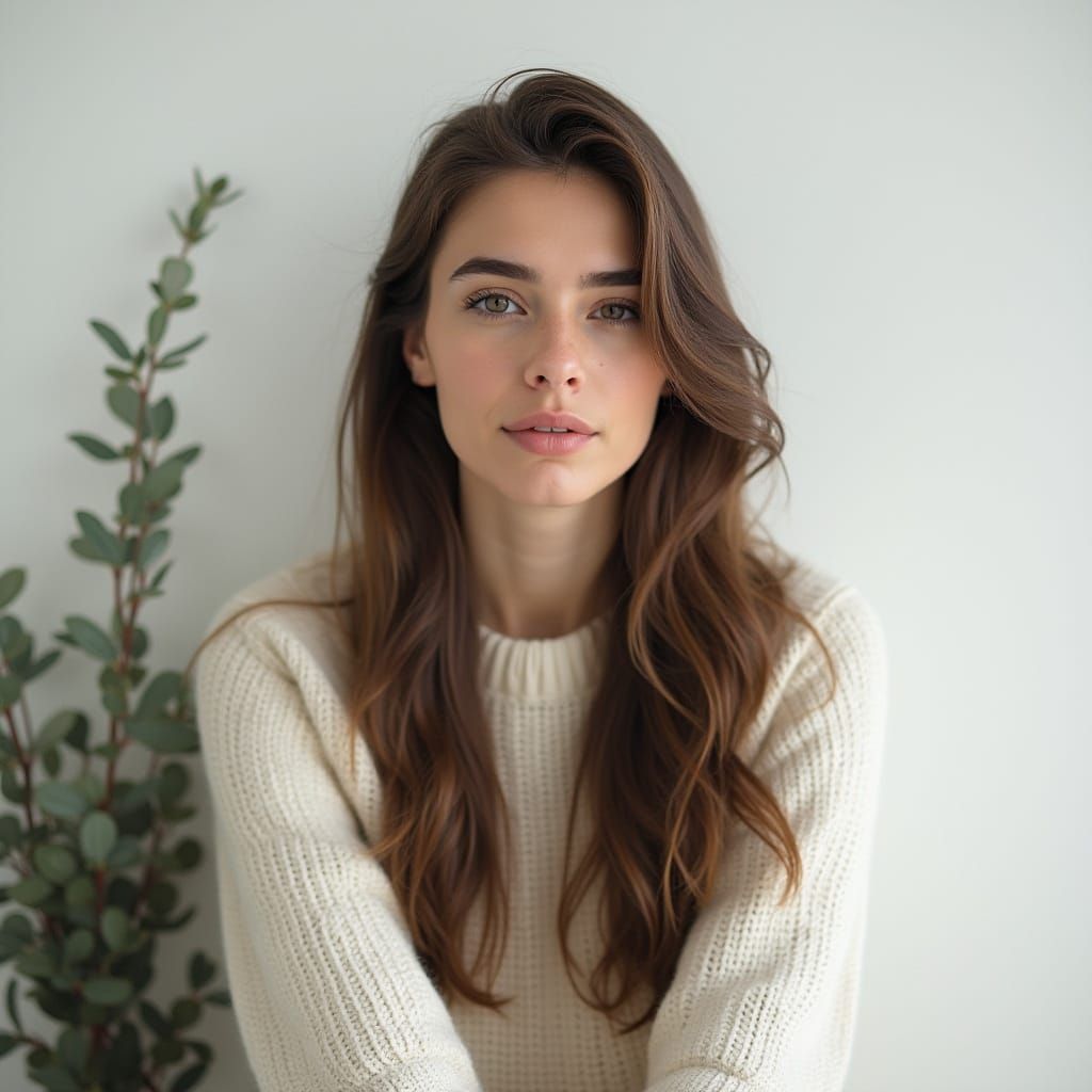 Elegant Brunette in Soft Natural Light