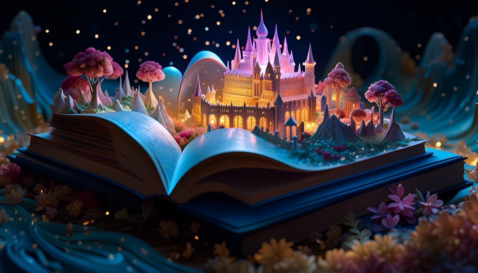 Fairytale Landscape Emerges from Magical Pop-Up Book