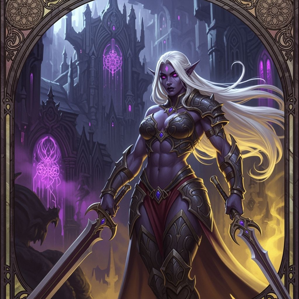 Drow Warrior: Dark Fantasy Concept Art