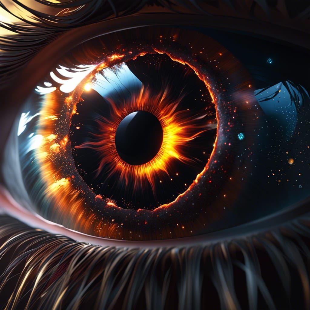 Beautiful human eye supernova explosion v.5
