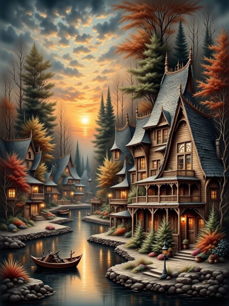 Ornate Louis Style Picture Frame in Vintage Hall