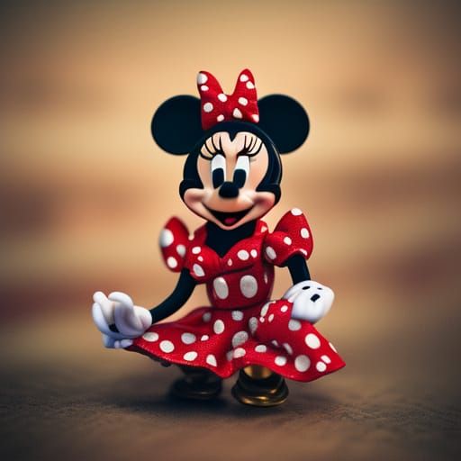 Hyperrealistic Minnie Mouse in Disney Style