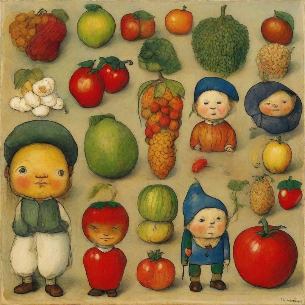 Chibi Fruits and Vegetables as Medieval Recruits