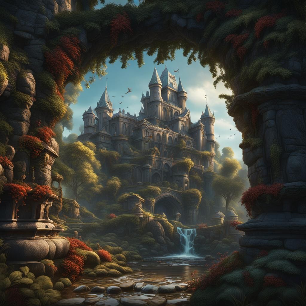 Detailed Holly Matte Painting in Deep Color