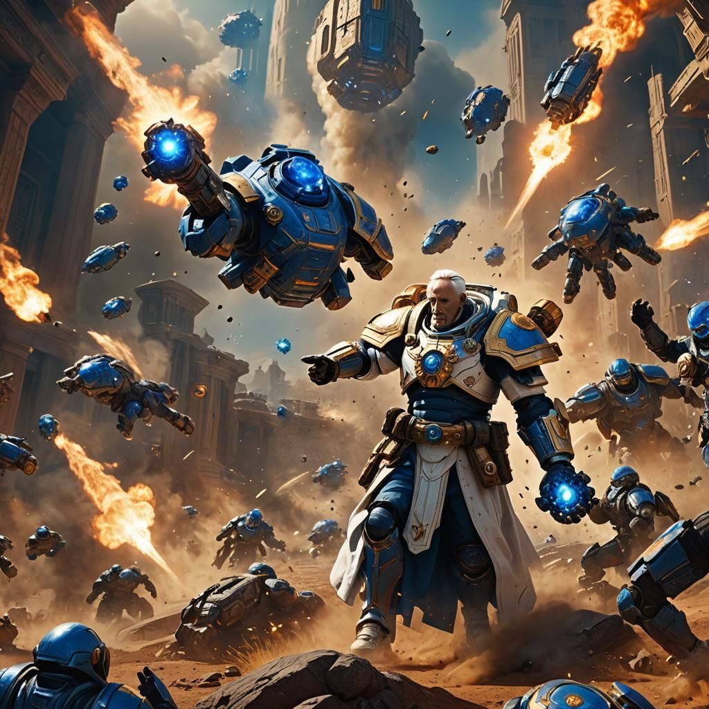 Pope Throws Grenade on Sci-Fi Battlefield