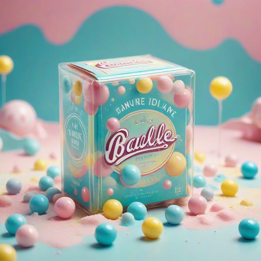 Whimsical Pastel Wonderland with Vintage Bubblegum