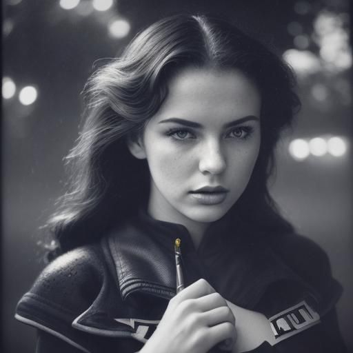 Navy Pinup Model in Atmospheric Golden Hour Portrait