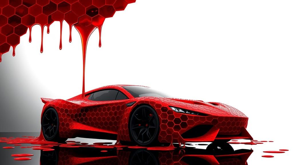Exotic Honeycomb Car in Futuristic Style