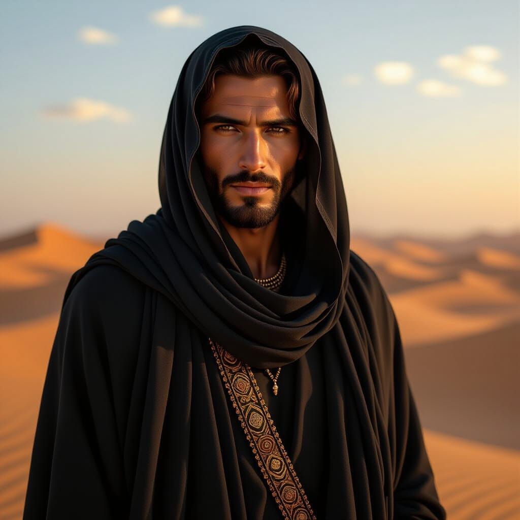 Sahara Nomad in Dramatic Lighting