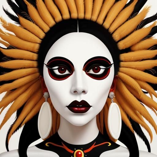 Abstract Faces in White: An Aboriginal Surrealist Oil Painti...