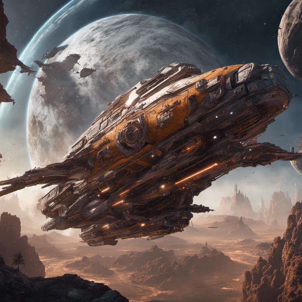 Epic Spaceship Journey to a War Star