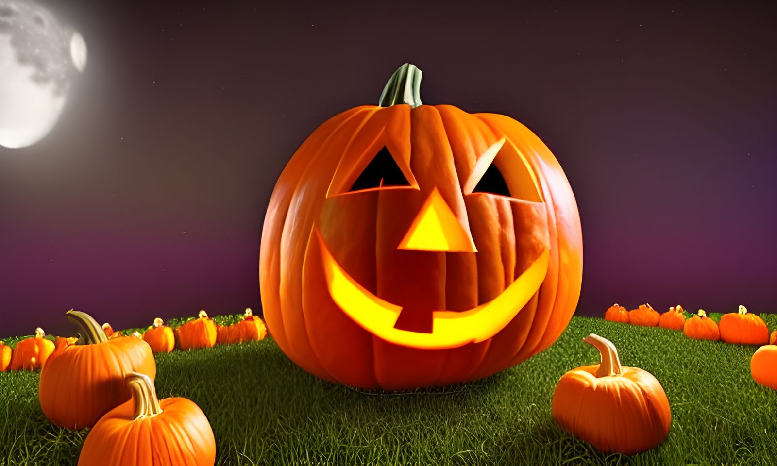 Jack-o'-lantern Emerges on Halloween Night