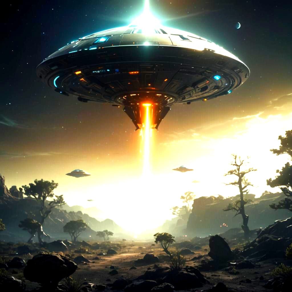 UFO Descends to Earth