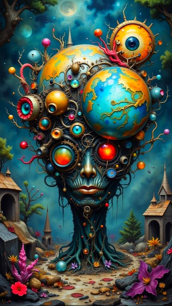 Impossible Entity of Living Eyes and Lunar Light