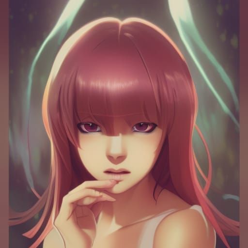 Hinata Bikini Portrait in Art Nouveau Style