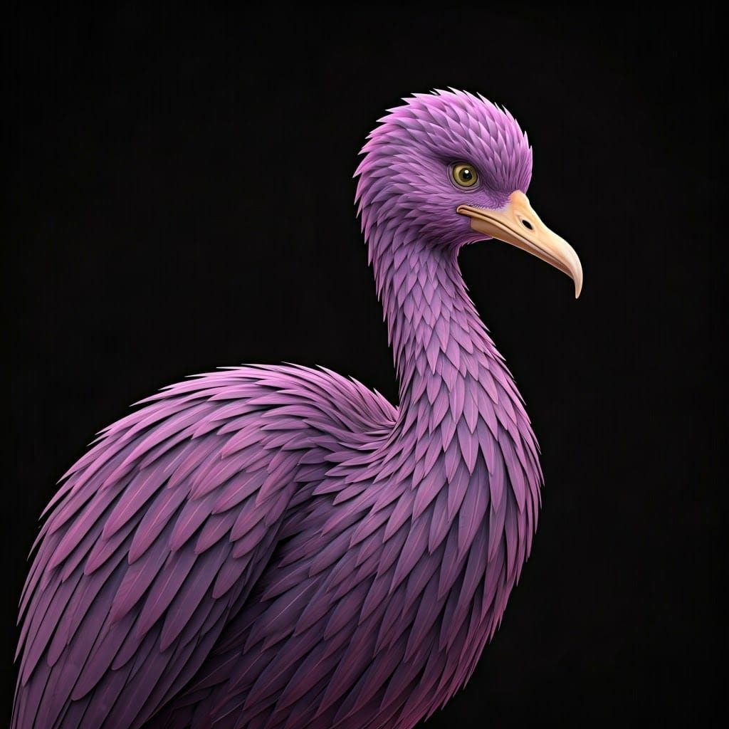 Surreal Ostrich Descent on Iceberg Lounge