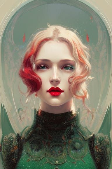 Beautiful Woman Portrait in Hyperdetailed Style