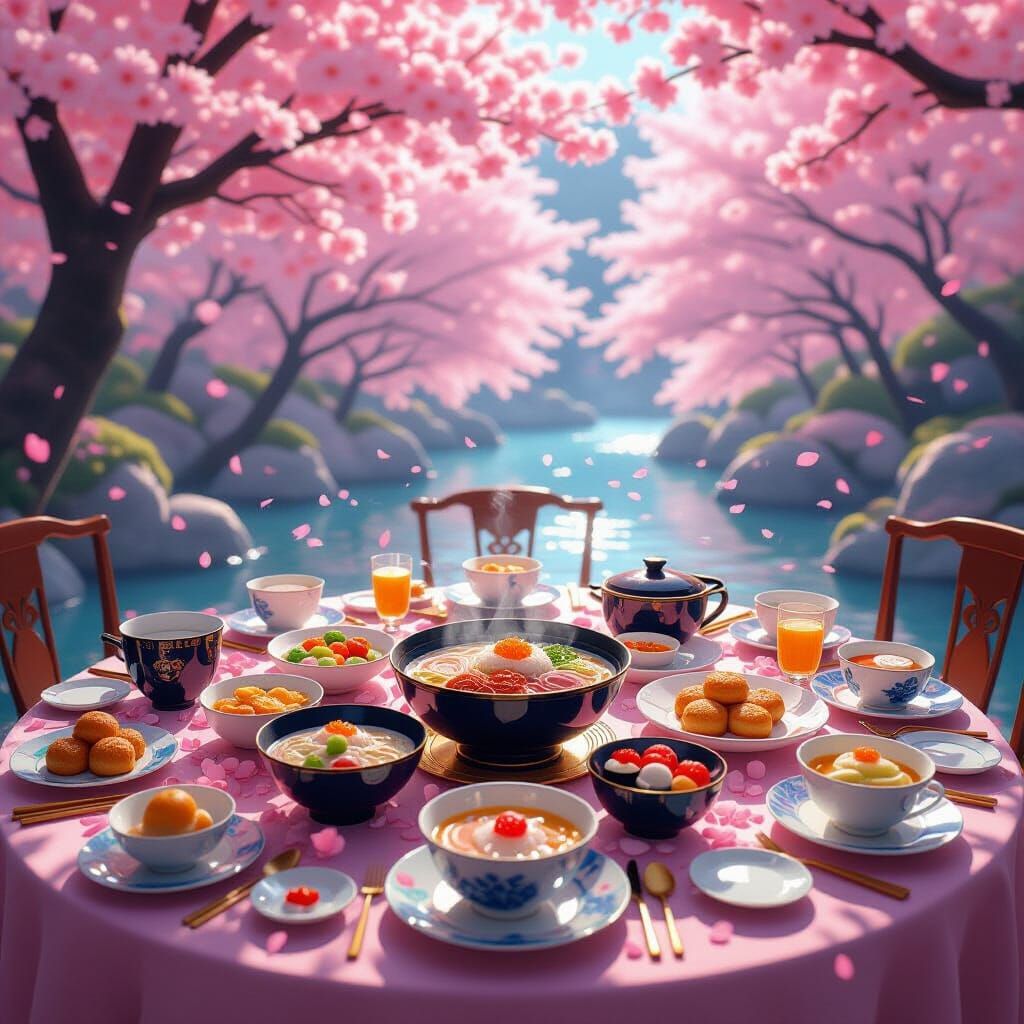 Dreamscape Banquet of Animated Food Art