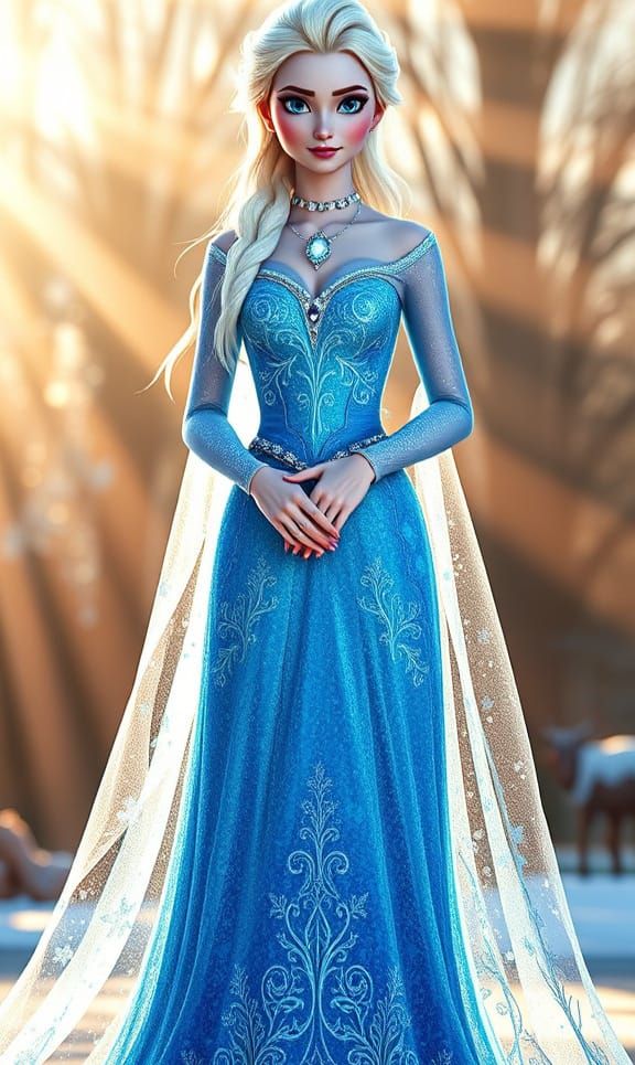 Elsa, the Snow Queen of Arendelle, from the movie "Frozen" ❄