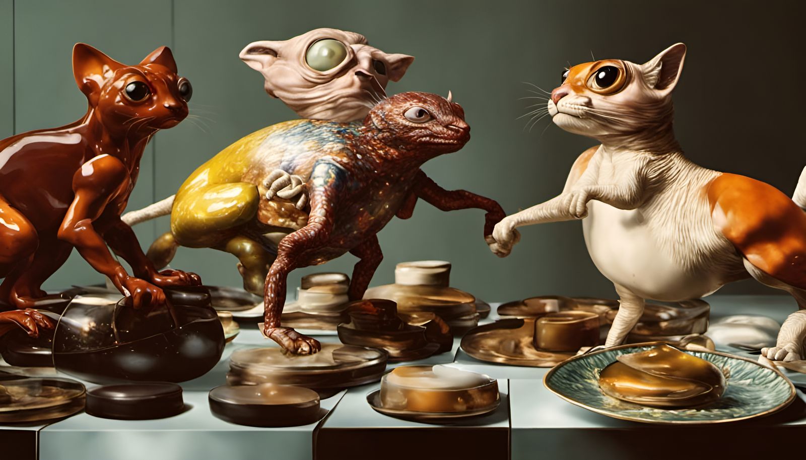Ethereal Alien Pets with Glazed Surfaces
