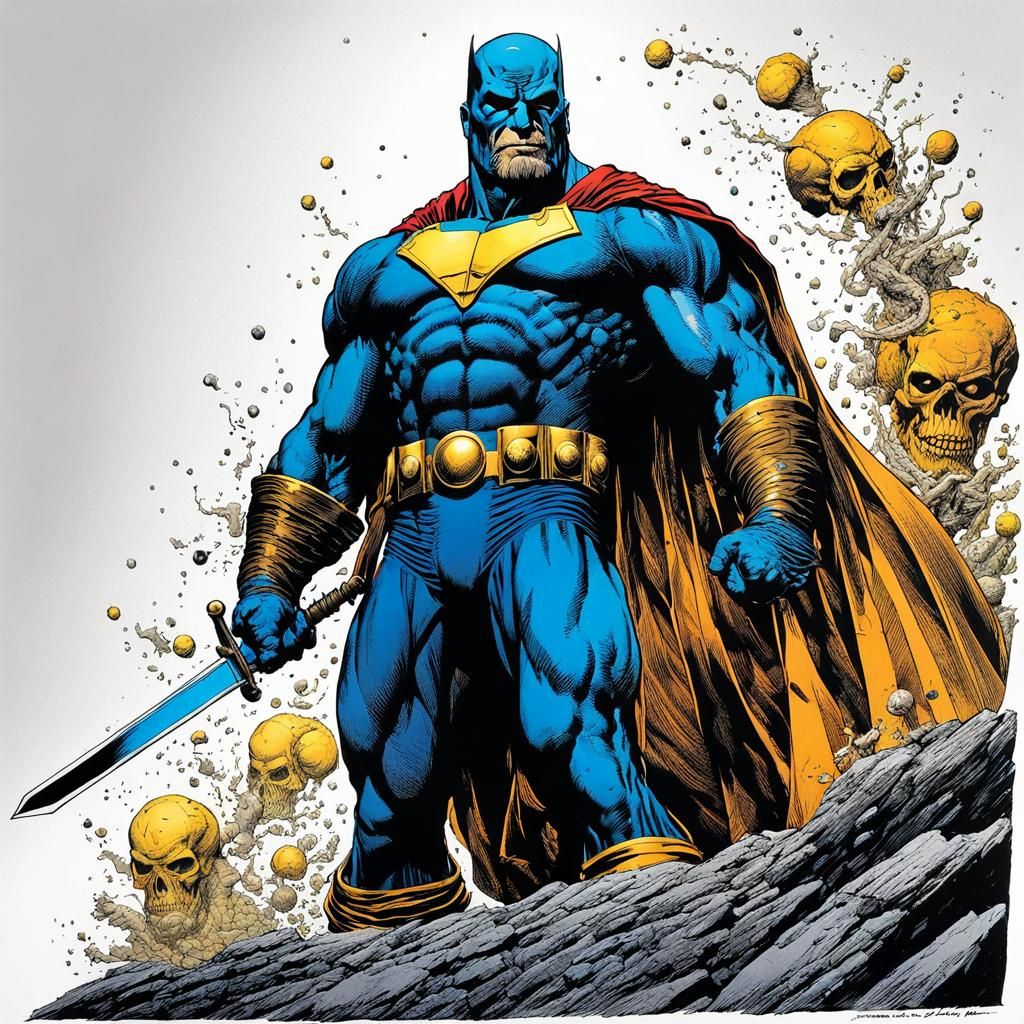 Thanos in Frank Miller Ink Style