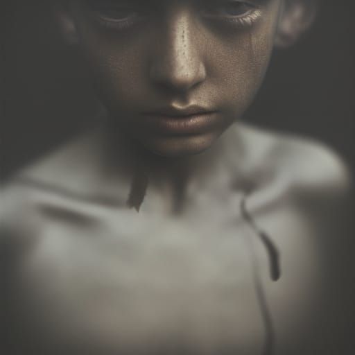 Bronze Goddess Moving Portrait in Ambient Light