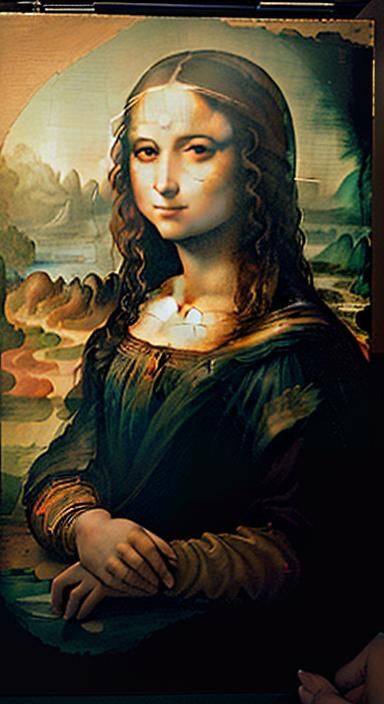 Da Vinci Paints Mona Lisa: Hyperrealistic Concept Art
