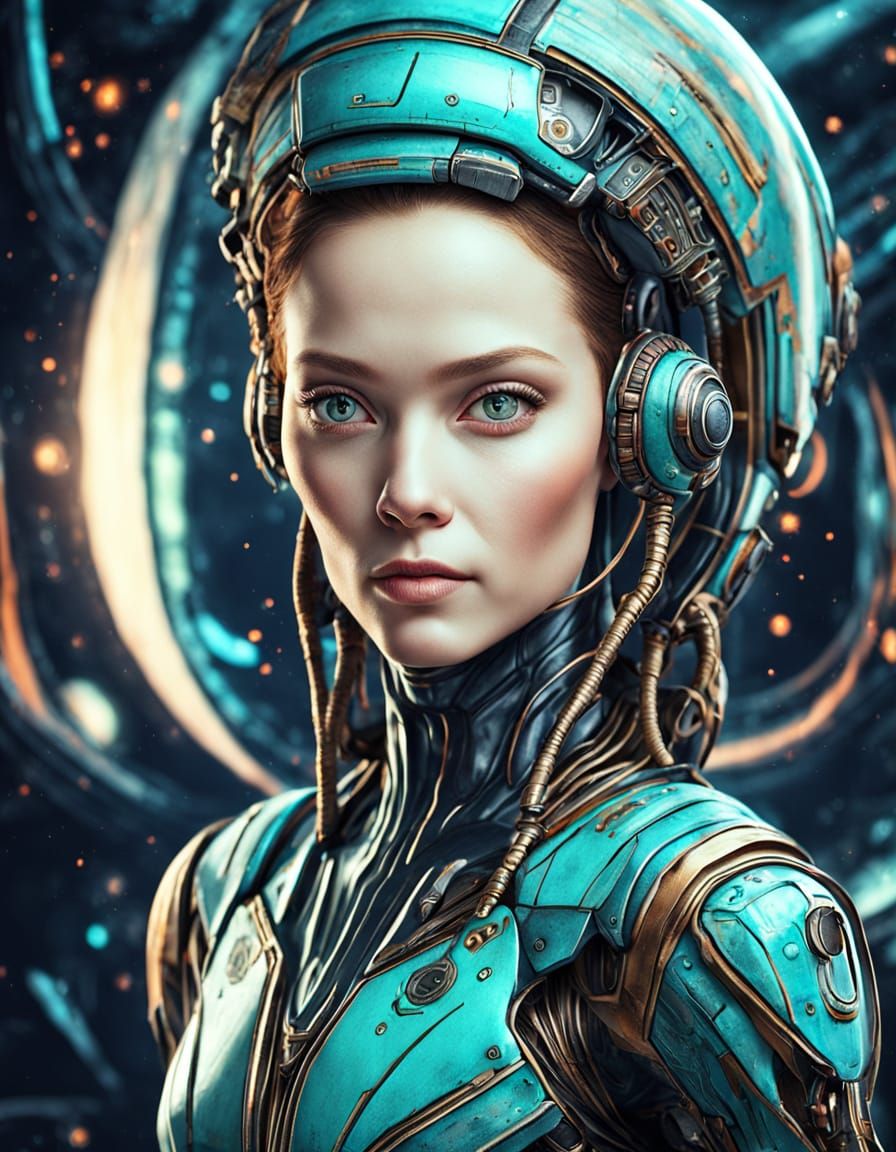 Captivating Portrait of an Intelligent Alien Female