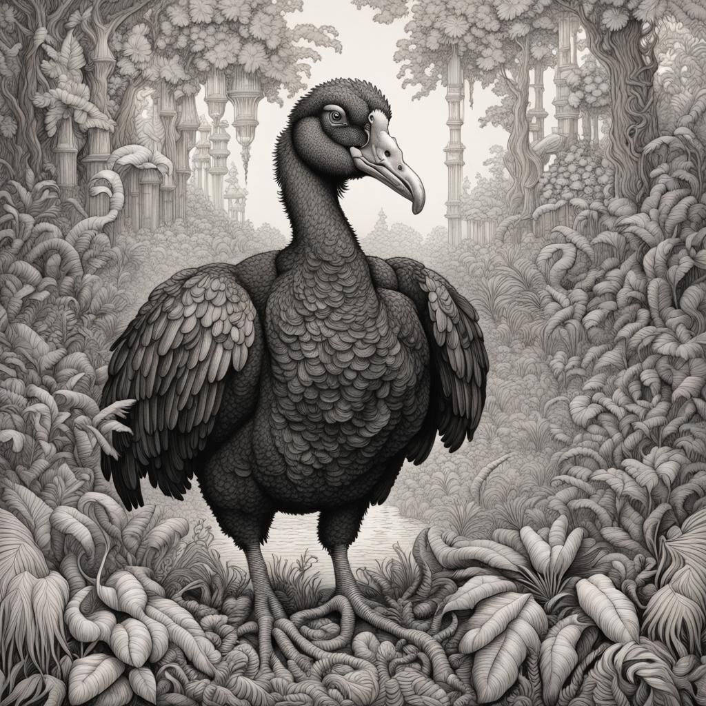 Black and White Dodo