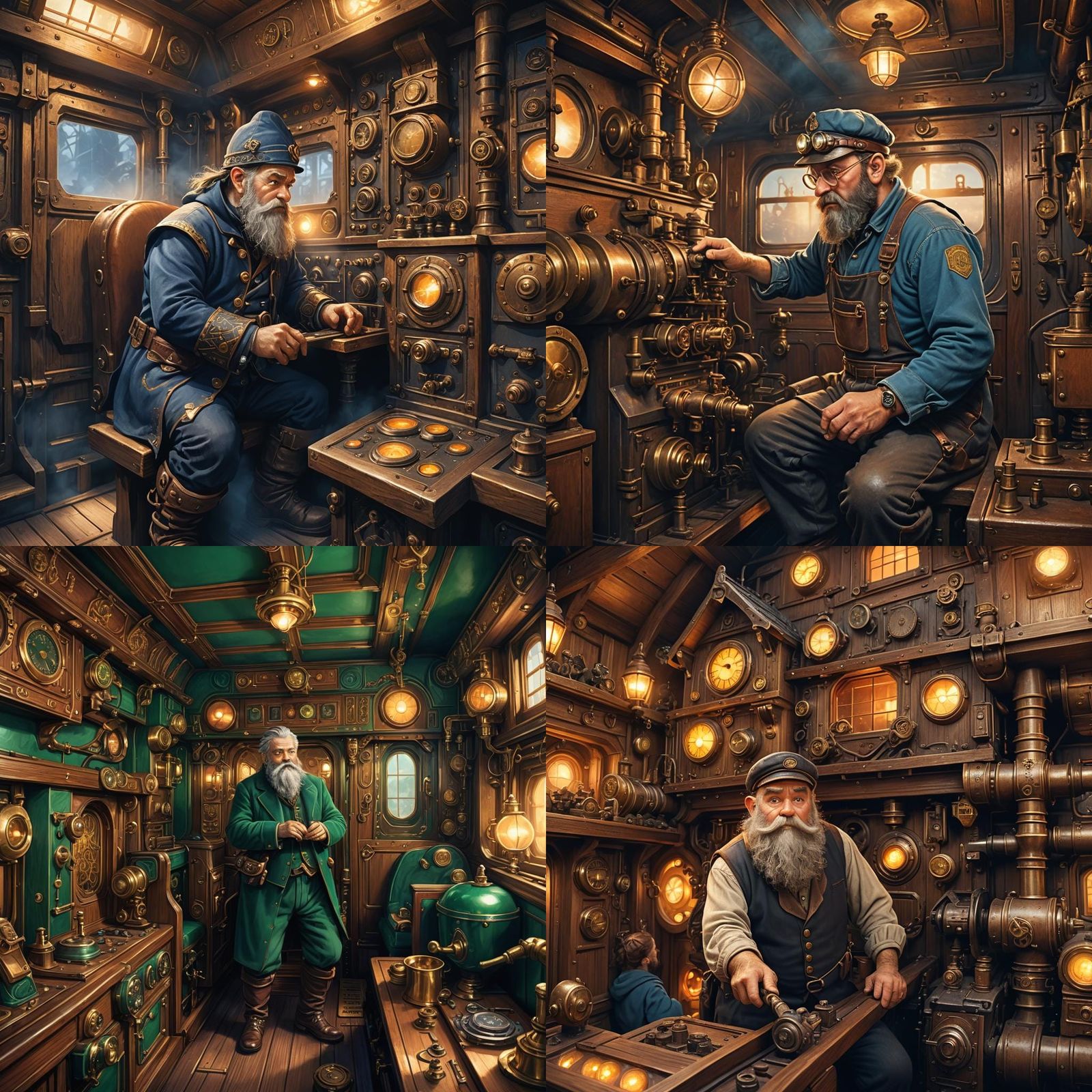 Dwarf Train Driver in Fantasy World